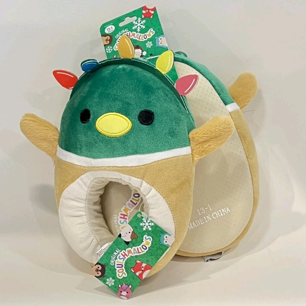 🎄[2 For $20]🎄Official Squishmallows Christmas Avery Duck Slippers With Lights